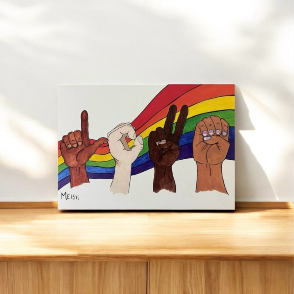 ”Love” ASL Framed Art Print